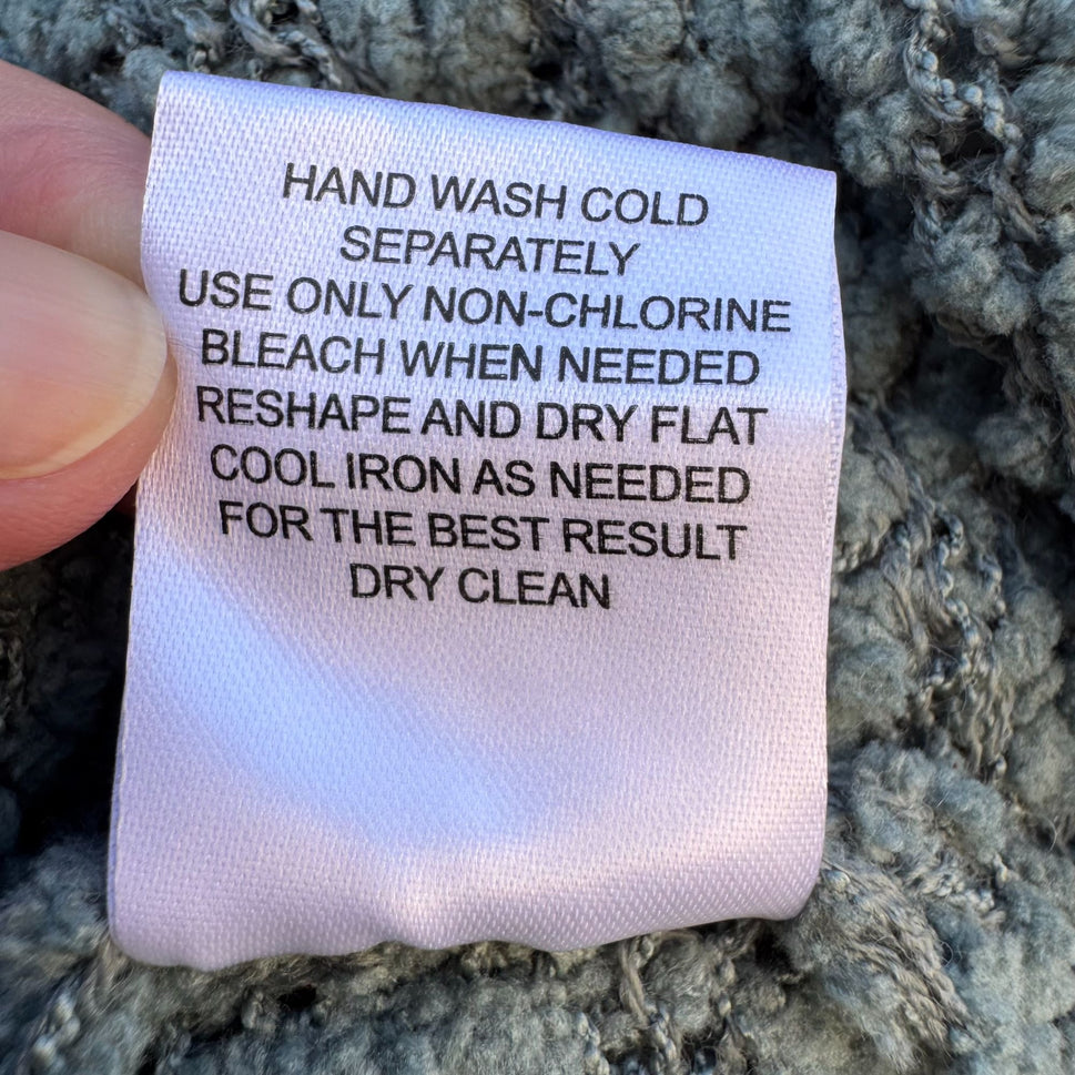 Pink Republic Womens Cozy Cowl Neck Frozen Ivy Green Open Knit Sweater New XL