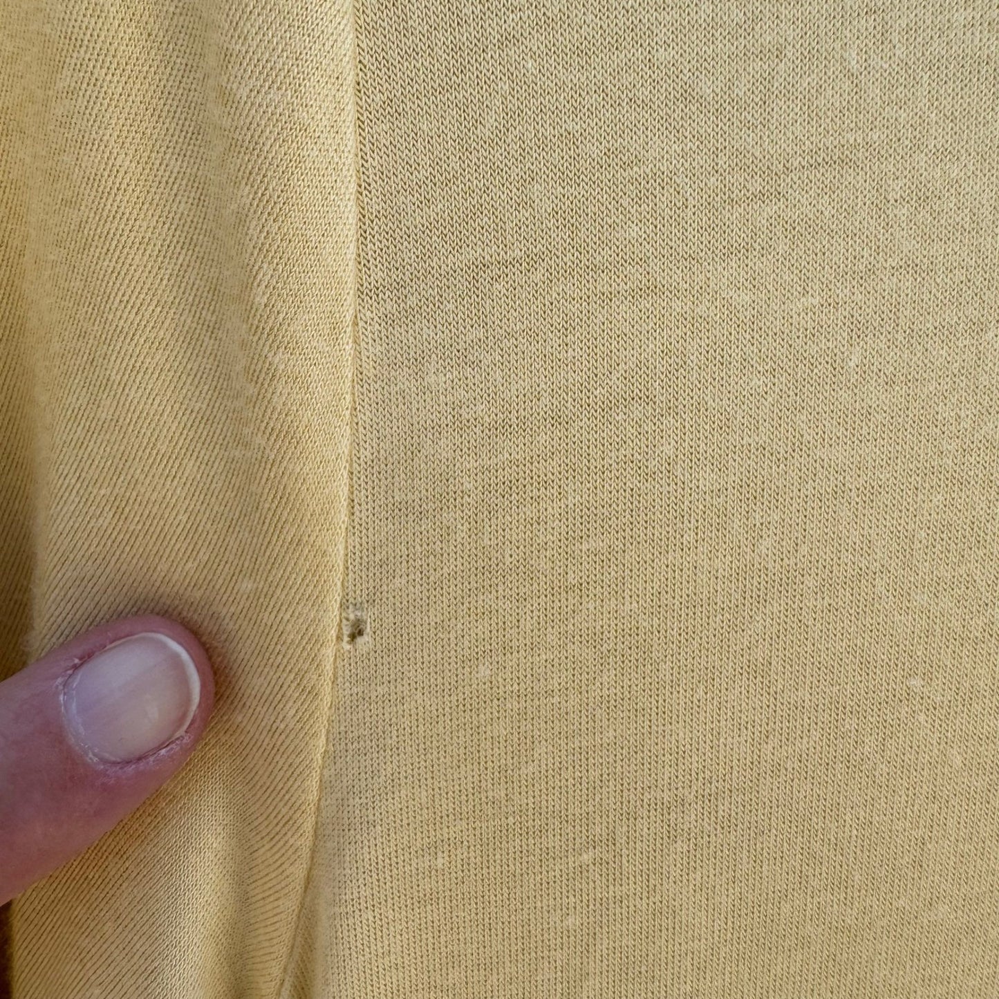 LOGO Lori Goldstein Boho Yellow Flowy Sharkbite Tunic 3/4 Sleeve M Lagenlook