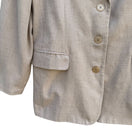 Switch Requirements Vintage Womens Beige Single Breasted Linen Blend Blazer Jacket 12 3 image