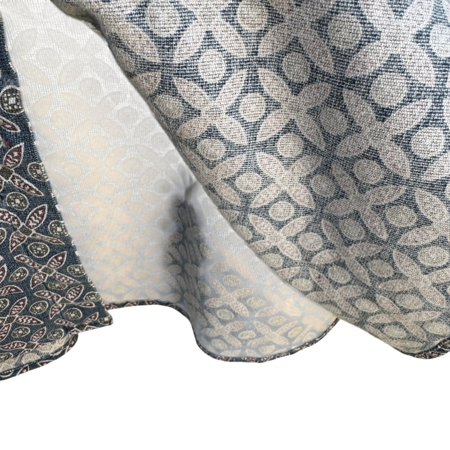 INC International Concepts Mens Large Blue Geometric Medallion Cotton Shirt L