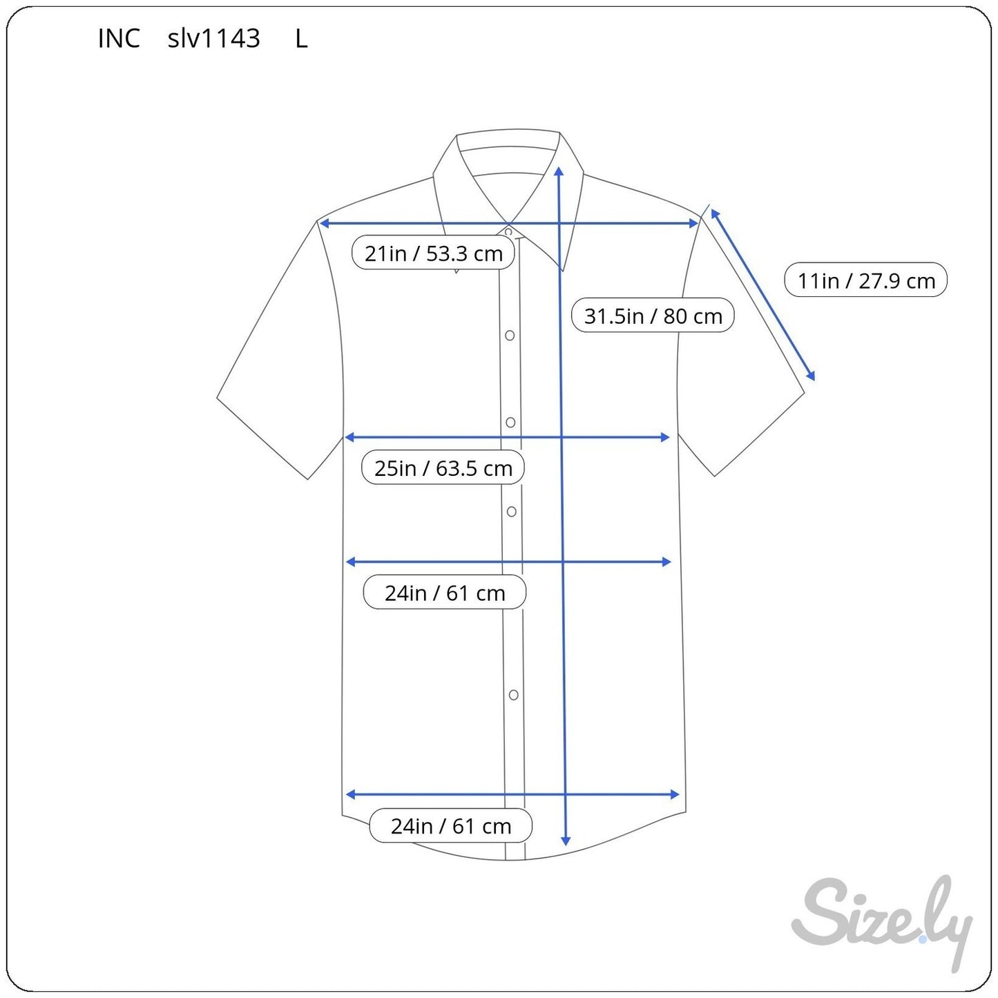 INC International Concepts Mens Large Blue Geometric Medallion Cotton Shirt L