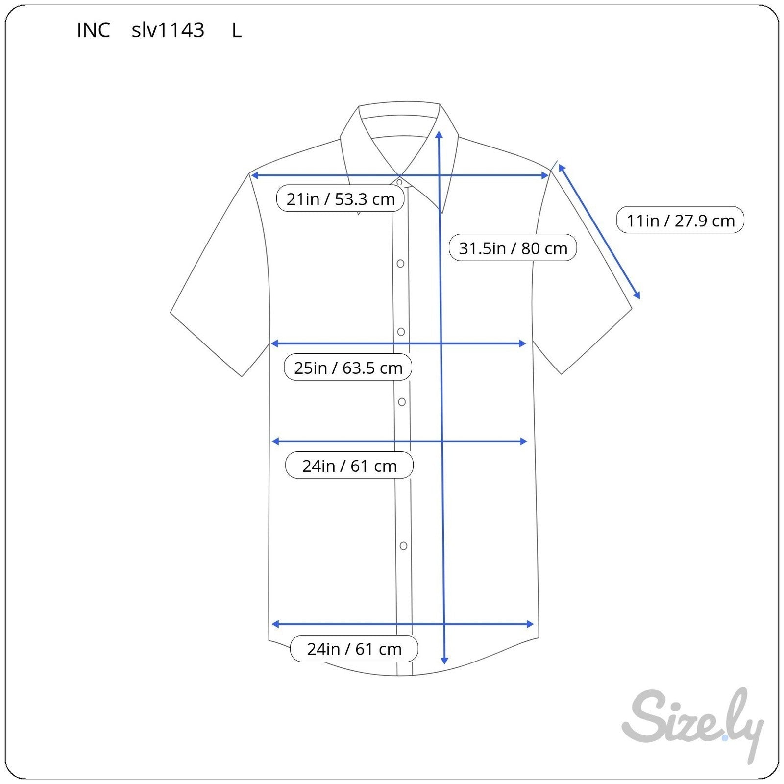 INC International Concepts Mens Large Blue Geometric Medallion Cotton Shirt L