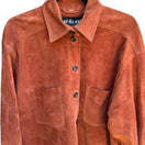 Switch Catalani Vintage 90s Suede Leather Western Boho Cowgirl Shirt Shacket Rust L 3 image