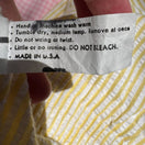 Switch Vintage 80s Womens Yellow White Striped Seersucker Elastic Waist Granny Shorts 2 image