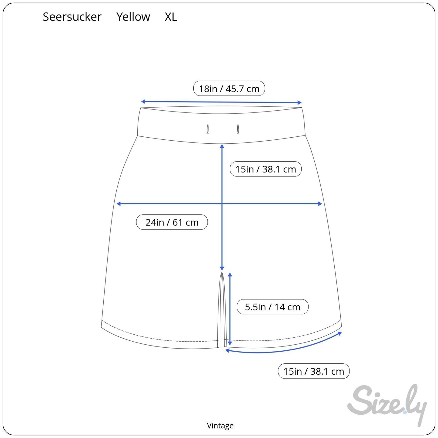 Vintage 80s Womens Yellow White Striped Seersucker Elastic Waist Granny Shorts