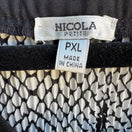 Switch Nicola Petites Black White Snake Print Flared Sleeves V-Neckline Tunic Blouse PXL 3 image