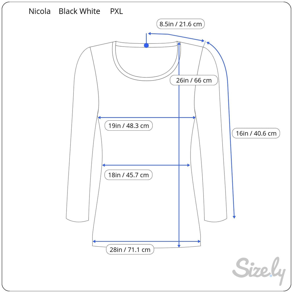 Nicola Petites Black White Snake Print Flared Sleeves V-Neckline Tunic Blouse PXL