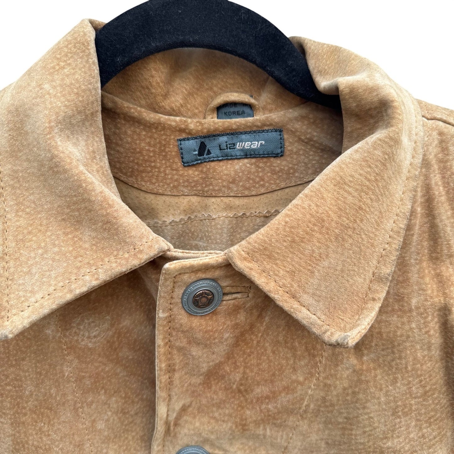 Lizwear Vintage Tan Suede Leather Fringe Western Jacket Womens M Rodeo Festival