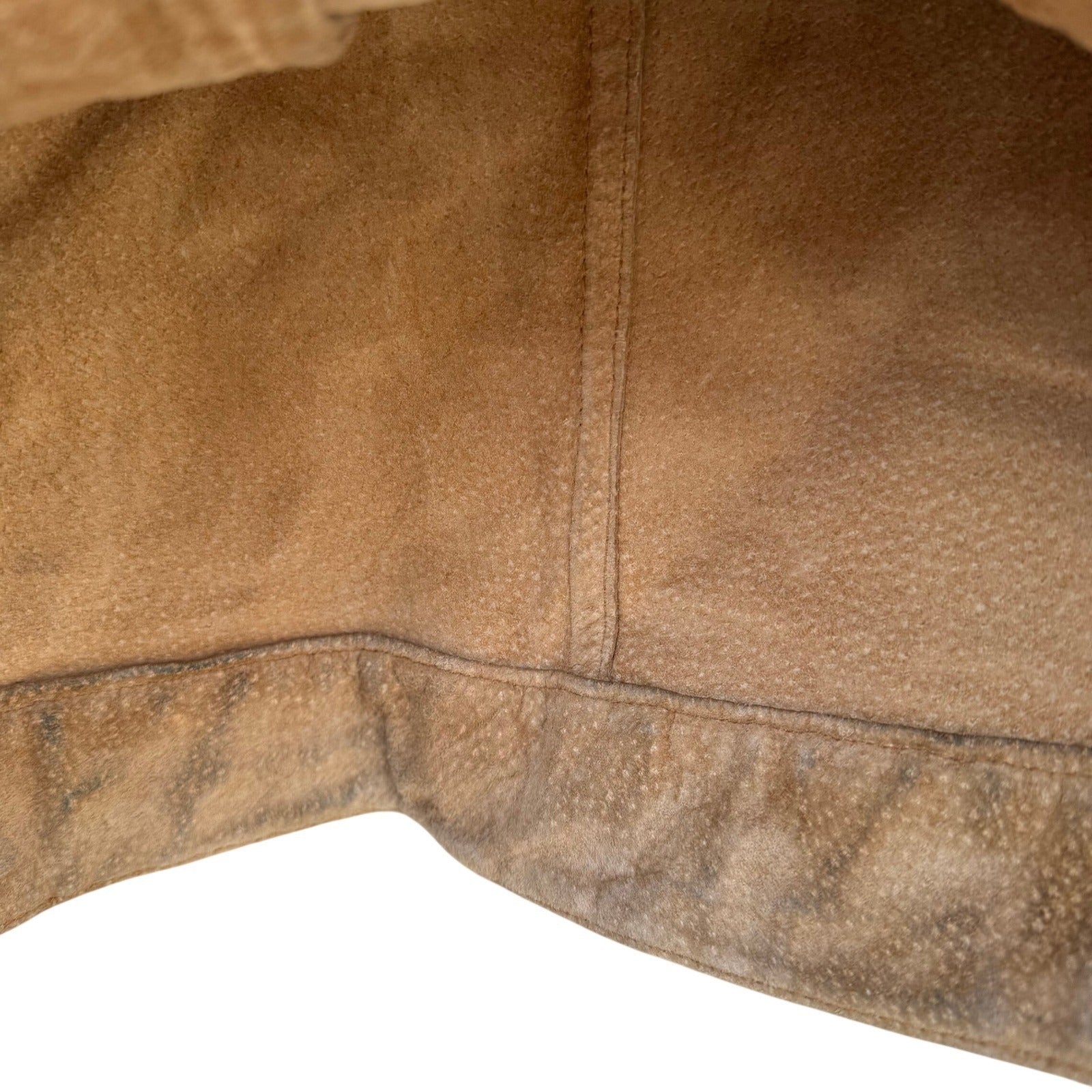 Lizwear Vintage Tan Suede Leather Fringe Western Jacket Womens M Rodeo Festival