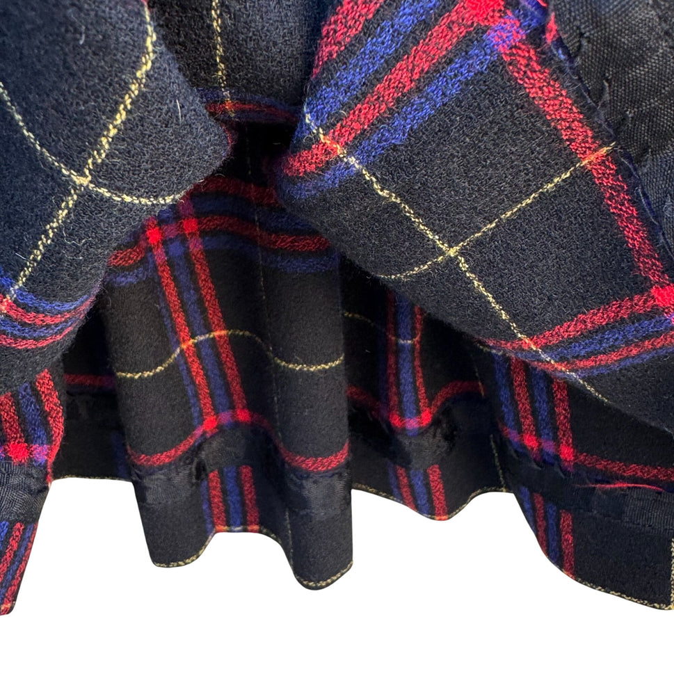 Lord & Taylor Vintage Womens Plaid Pleated Wool Cheerleader Mini Skirt Petite 4