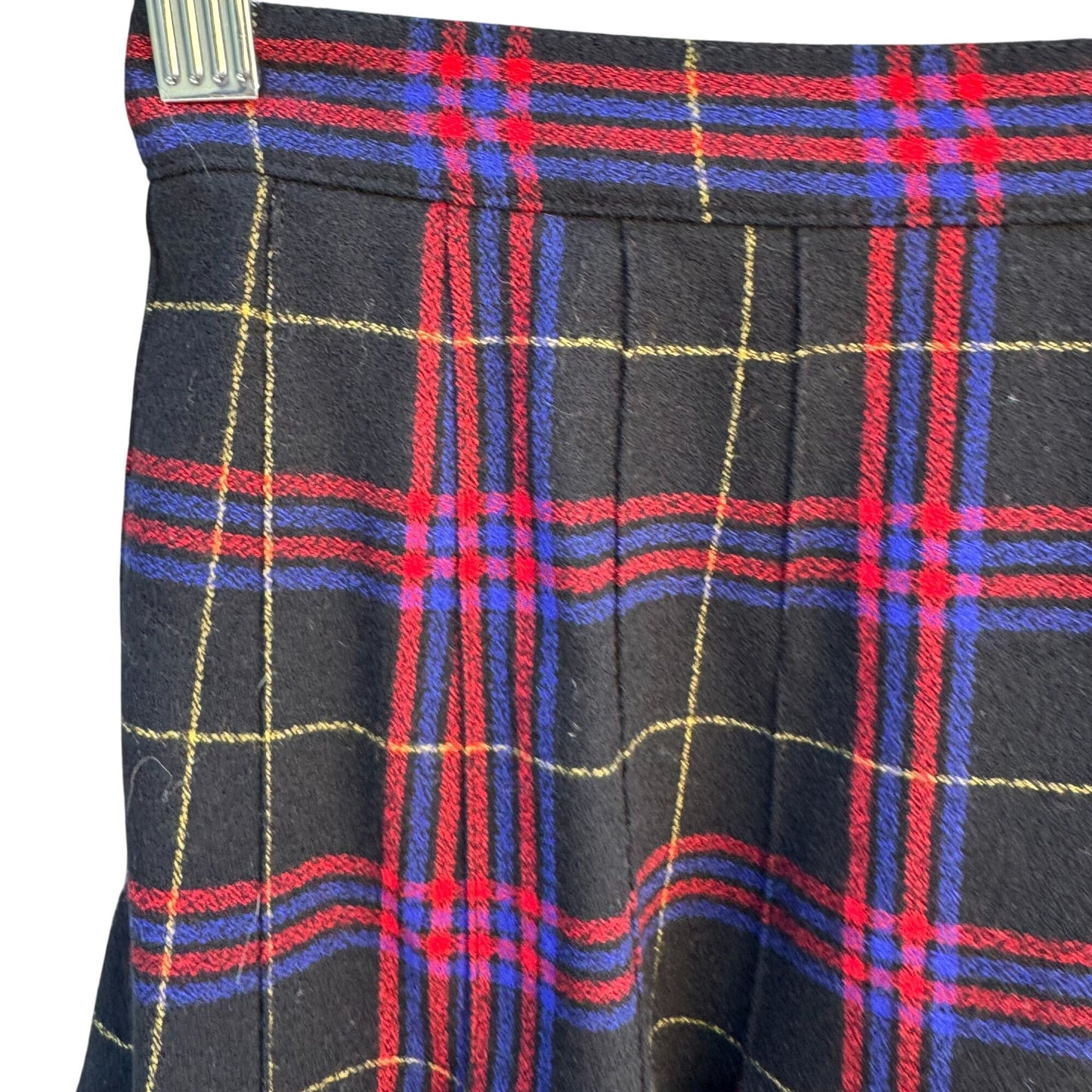 Lord & Taylor Vintage Womens Plaid Pleated Wool Cheerleader Mini Skirt Petite 4