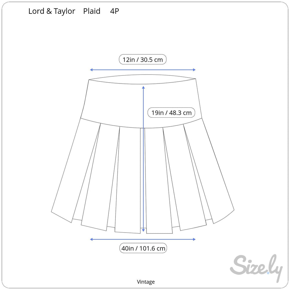 Lord & Taylor Vintage Womens Plaid Pleated Wool Cheerleader Mini Skirt Petite 4