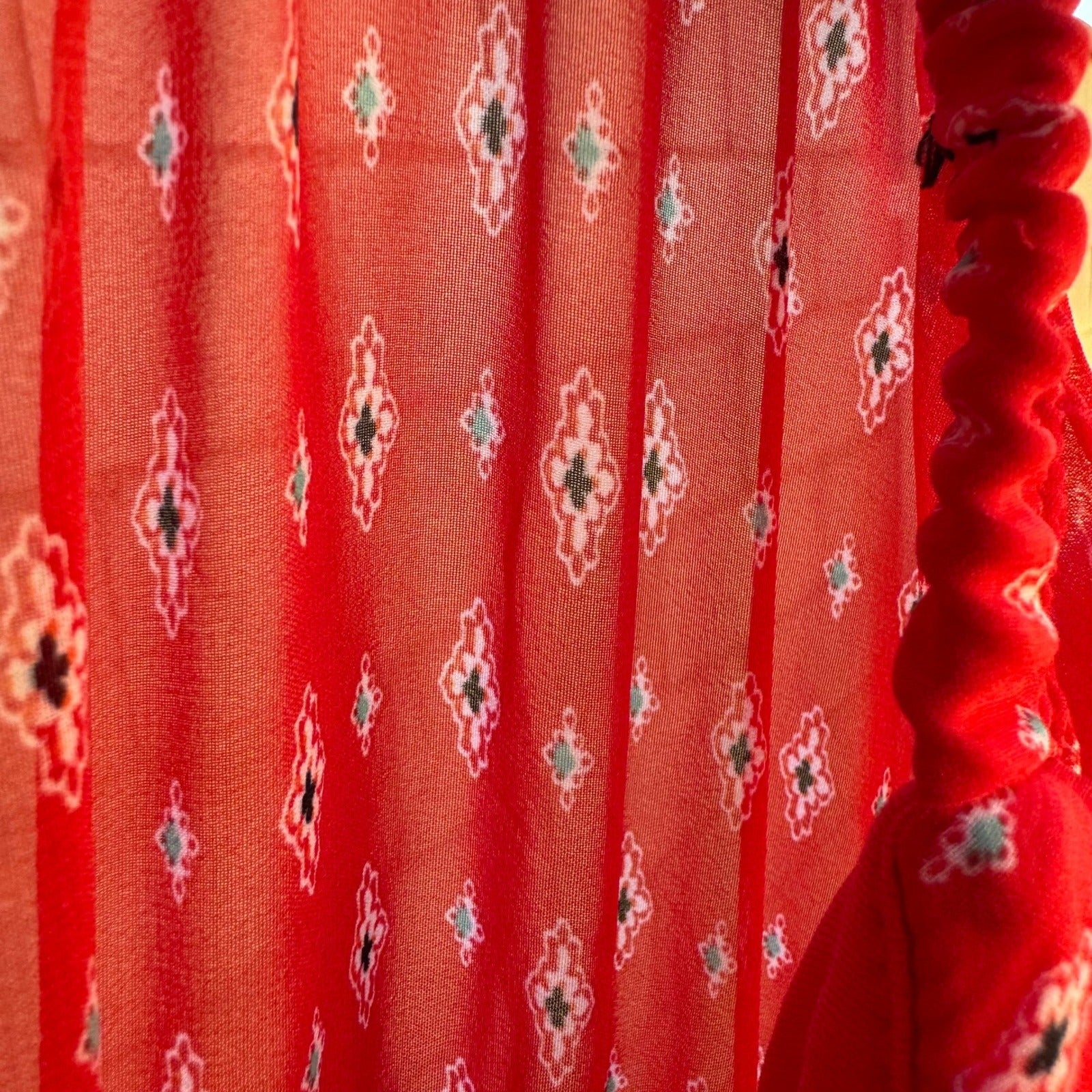 Iris Strapless Boho Festival Beach Resortwear Wide Leg Jumpsuit Red XL Summer