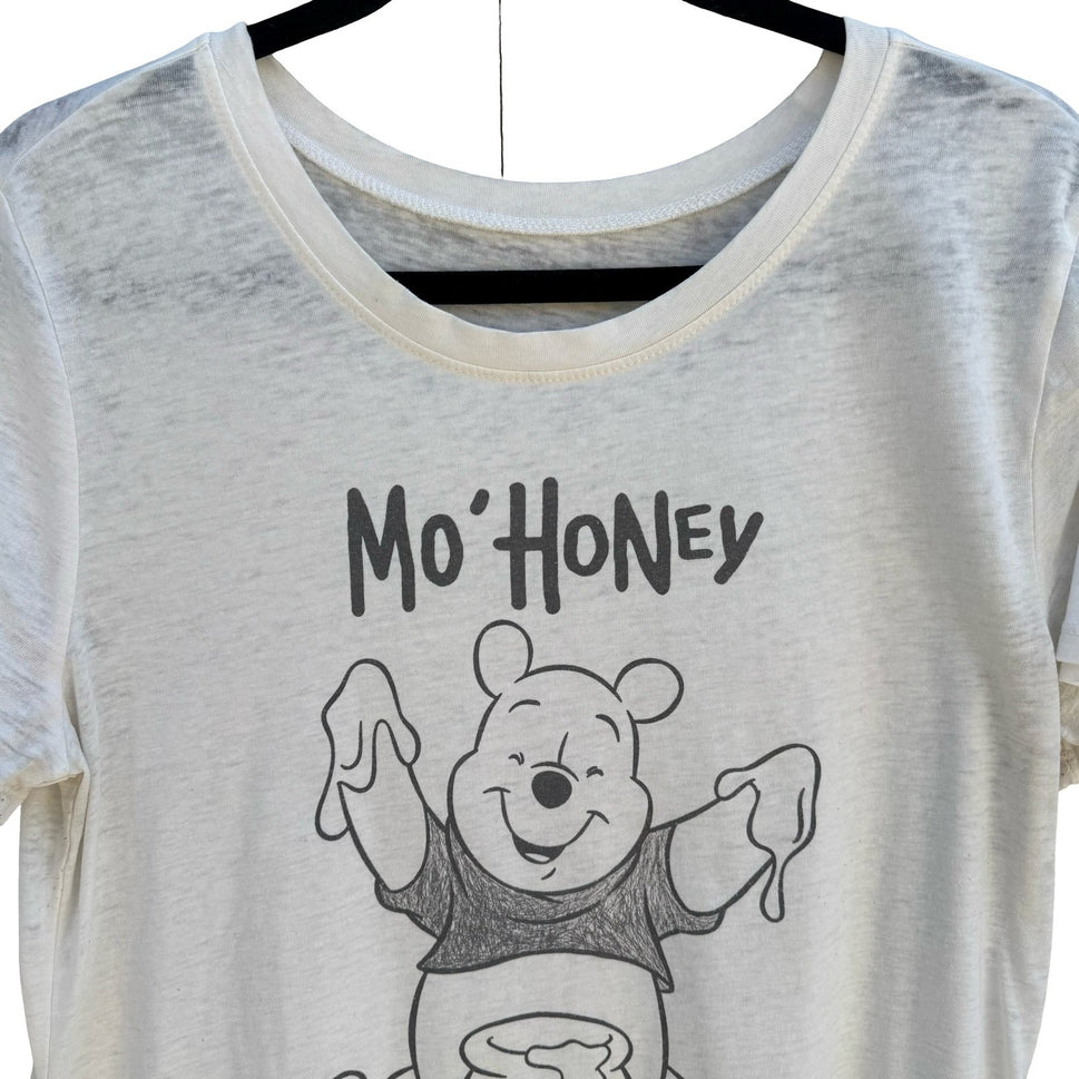 Disney Winnie the Pooh Mo Honey Mo Problems Graphic Burnout Shirt Hip Hop L