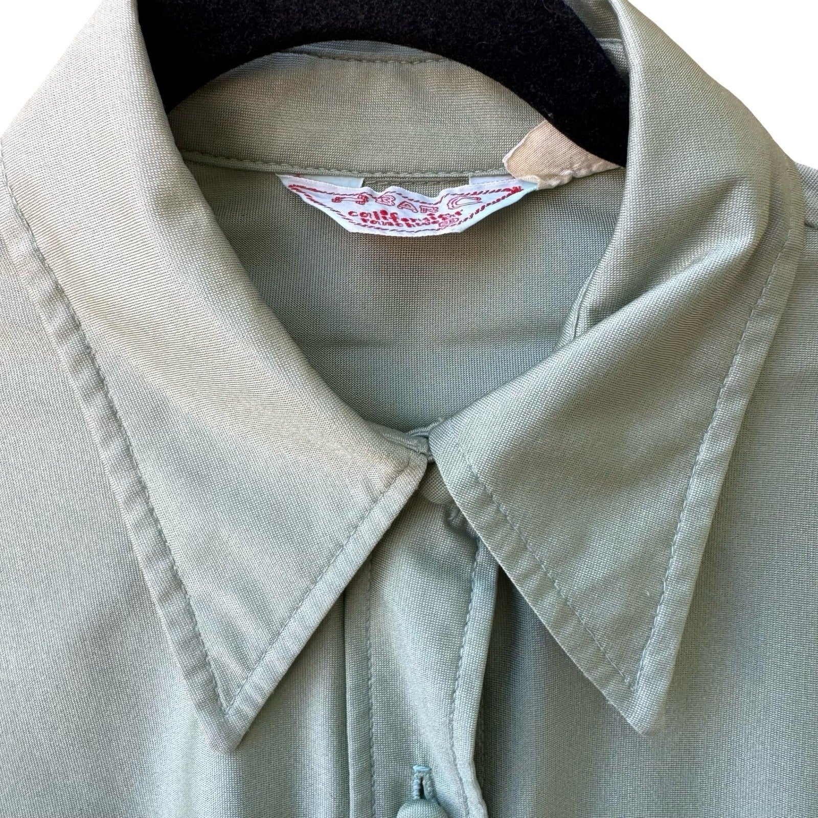 H Bar C California Vintage 70s Ranchwear Americana Green Cowgirl Western Shirt