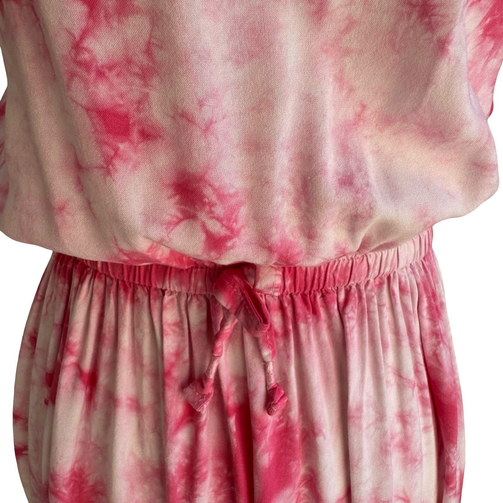Cat & Jack Pink Tie Dye Maxi Dress Boho Beach Festival Airy Hippie Resortwear XL