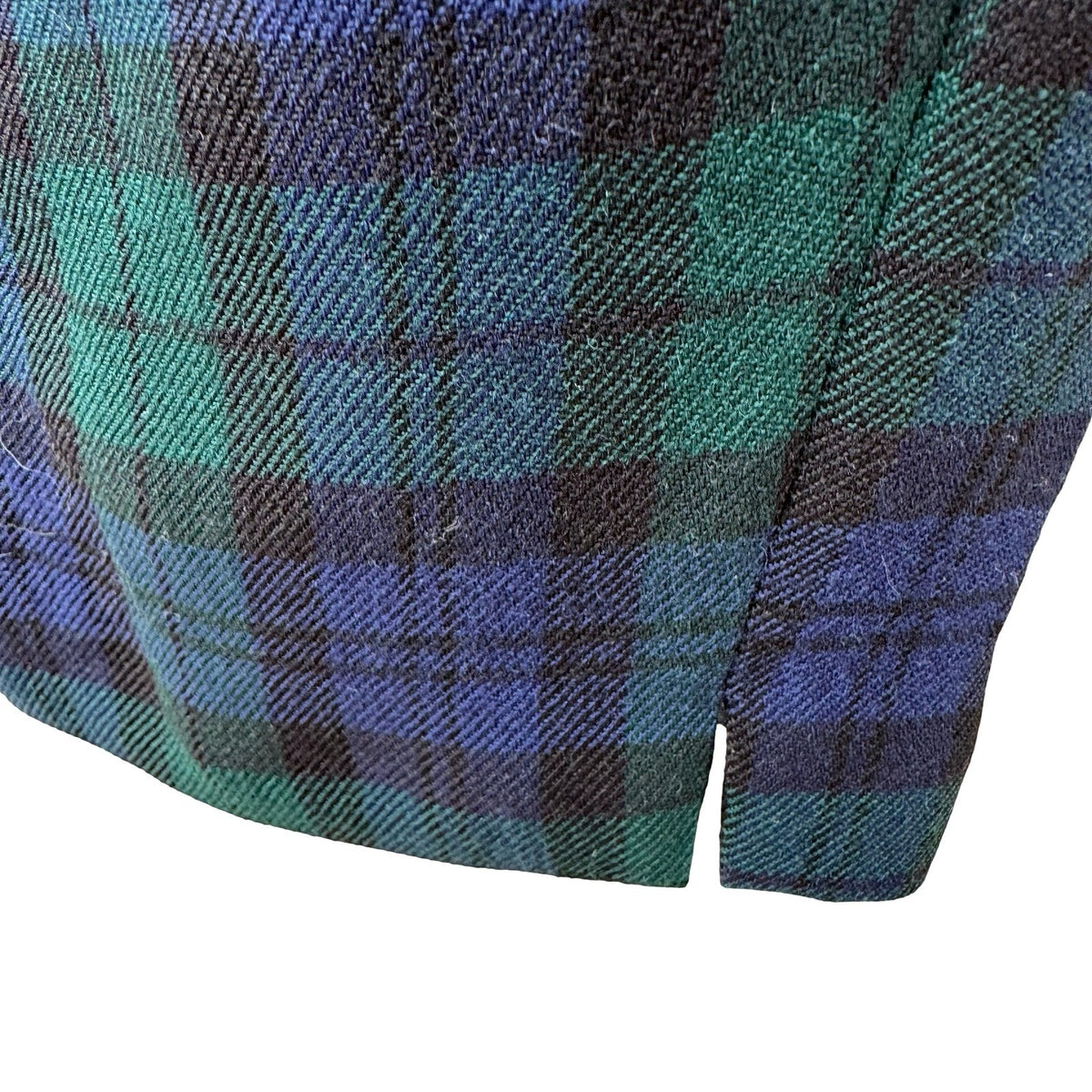 Pendleton Vintage Preppy Black Watch Plaid Wool Twee Tapered Trousers Blue 14