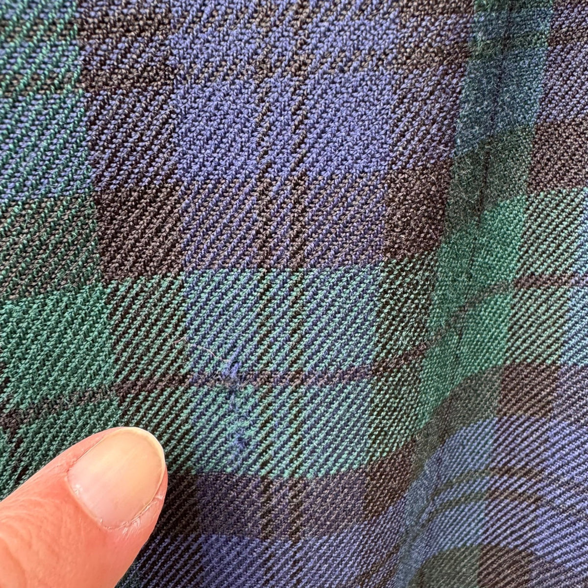 Pendleton Vintage Preppy Black Watch Plaid Wool Twee Tapered Trousers Blue 14