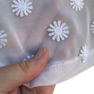 Switch Y2K Coquette Fairycore Sheer Mesh Sleeveless White Floral Daisy Embroidery Top S 2 image