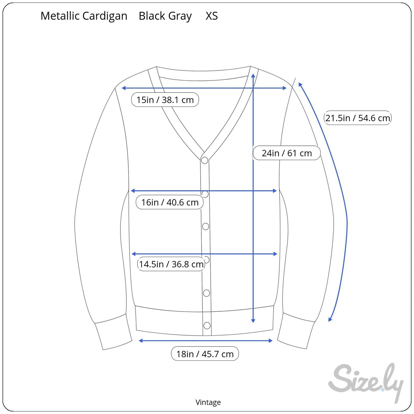 Womens Vintage Brown Wool Metallic Knit Button-Up Cardigan Sweater With Pockets