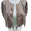 Switch Vintage Handmade Floral Gold Metallic Lace Bolero Capelet Mint Green Lining Glam 2 image