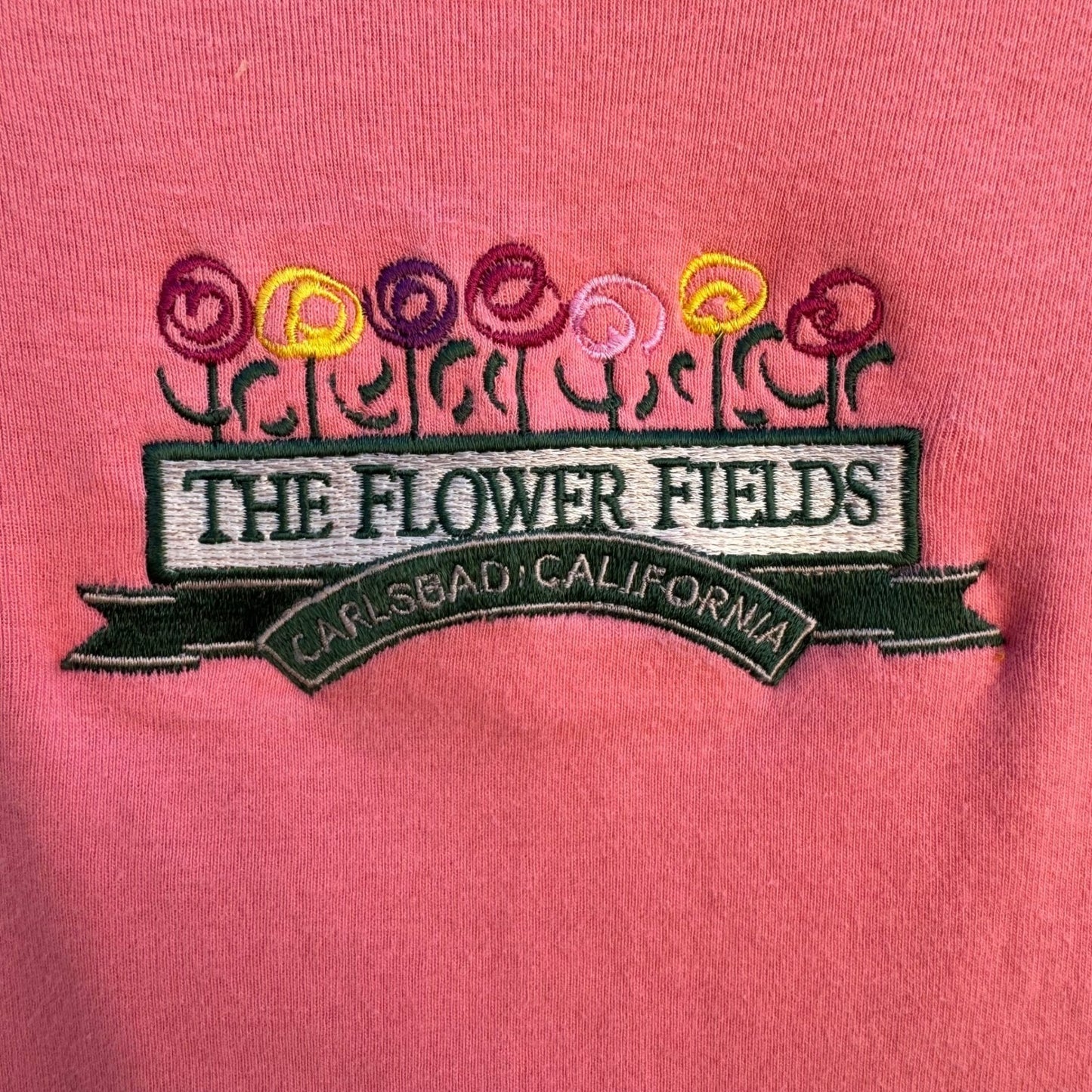 Silver for Her Hanes Y2K Babydoll Flower Fields Carlsbad CA Pink Graphic Tee M