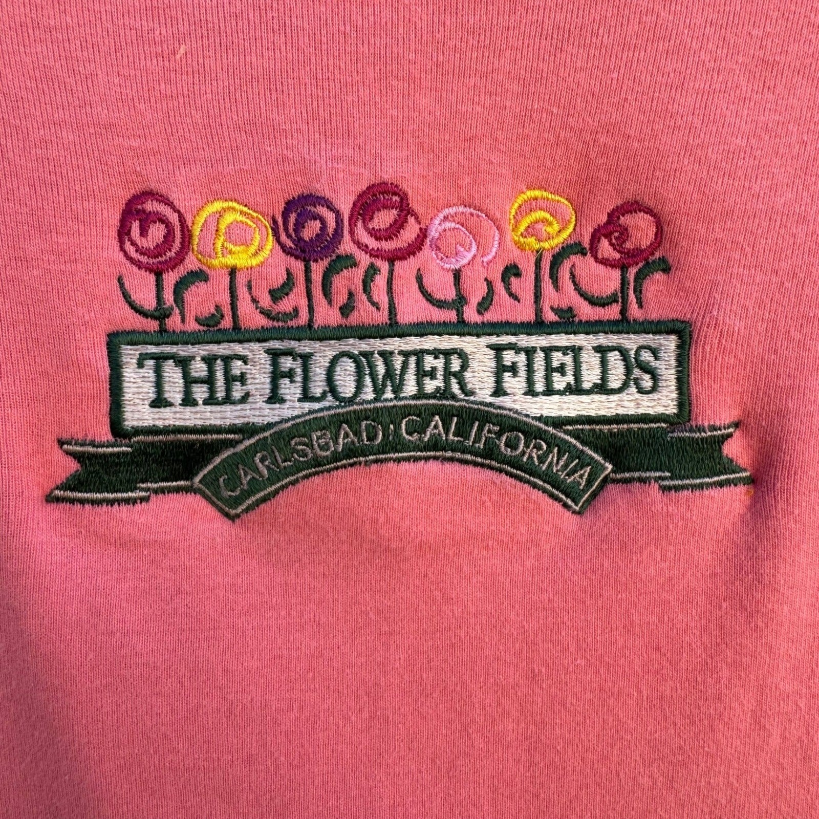 Silver for Her Hanes Y2K Babydoll Flower Fields Carlsbad CA Pink Graphic Tee M