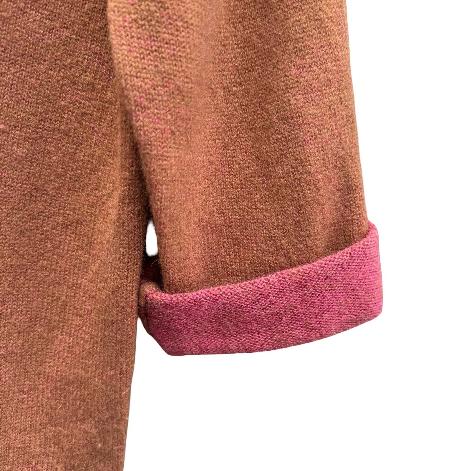 Acne Studios Cashmere Scandi Minimalist Quiet Luxury Contrast Cuffed Sweater L