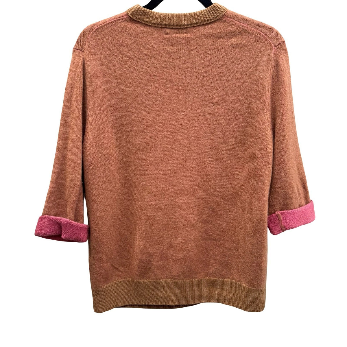 Acne Studios Cashmere Scandi Minimalist Quiet Luxury Contrast Cuffed Sweater L