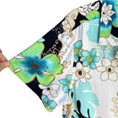 Switch La Cabana Women&#39;s Blue Green Floral Hawaiian Short Sleeve Camp Collar Shirt - M 3 image