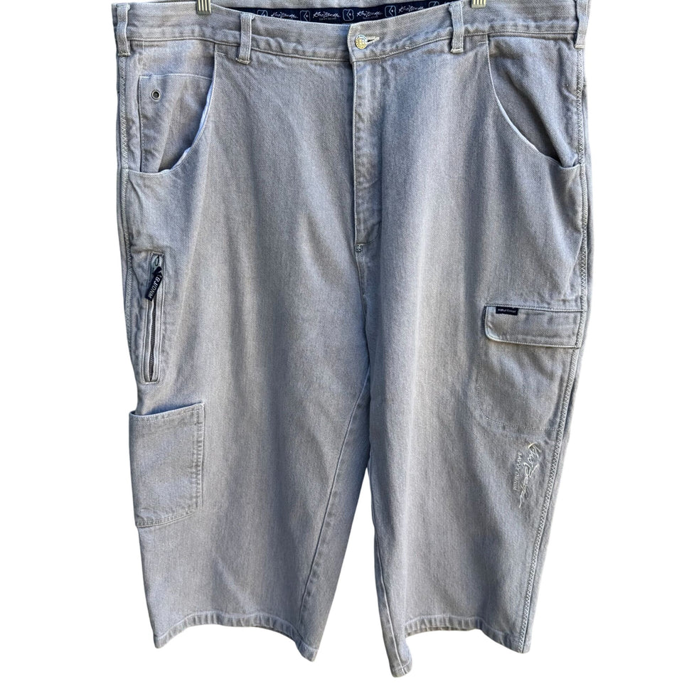 Kno Betta Vintage Mens Savvy Denim Collection Gray Hip Hop Streetwear Shorts 46