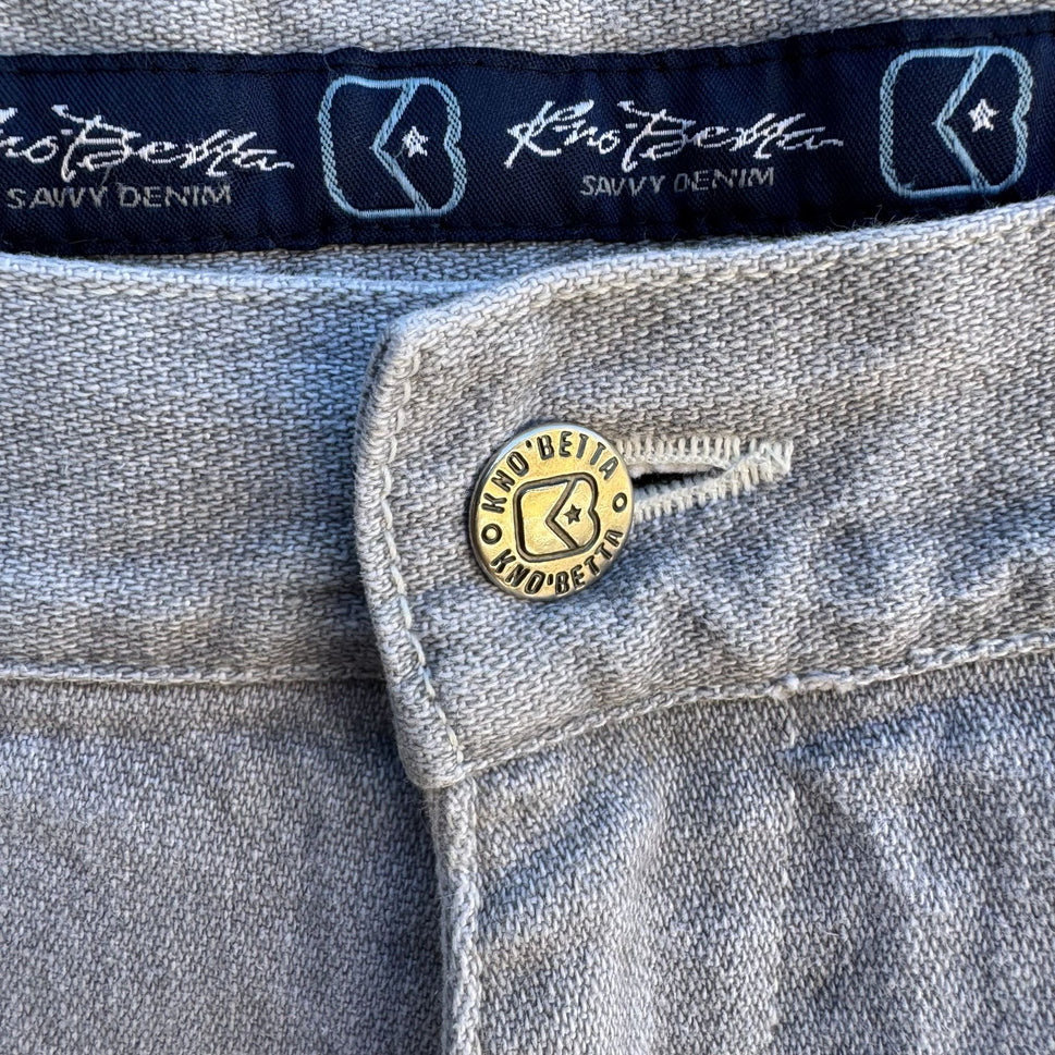 Kno Betta Vintage Mens Savvy Denim Collection Gray Hip Hop Streetwear Shorts 46