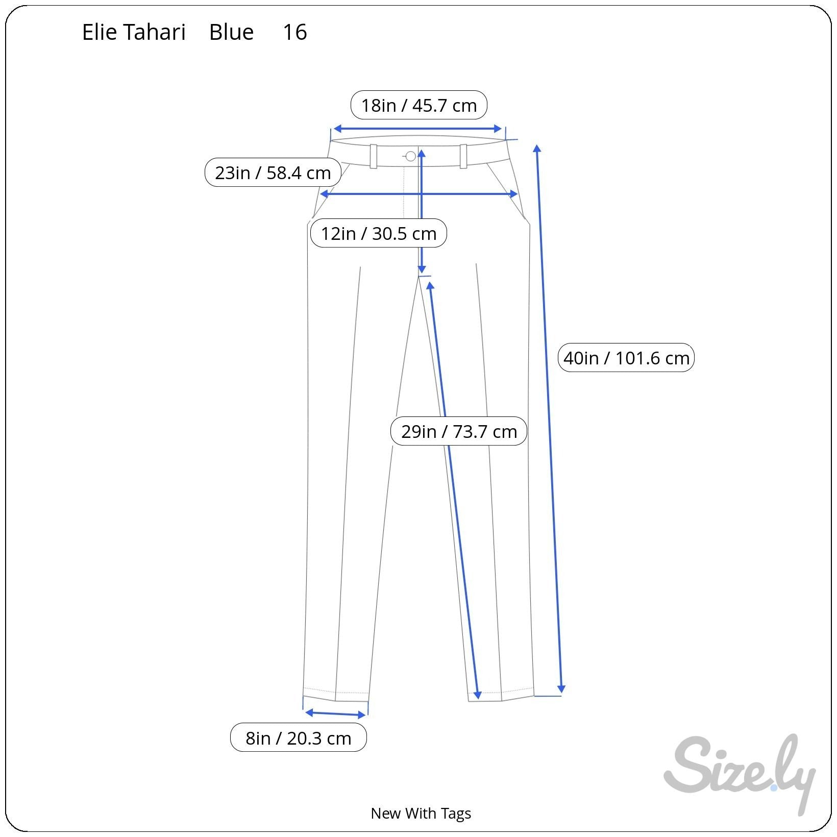 Elie Tahari Marcia Stretch Navy White Geometric Print Cuffed Dress Pants New 16