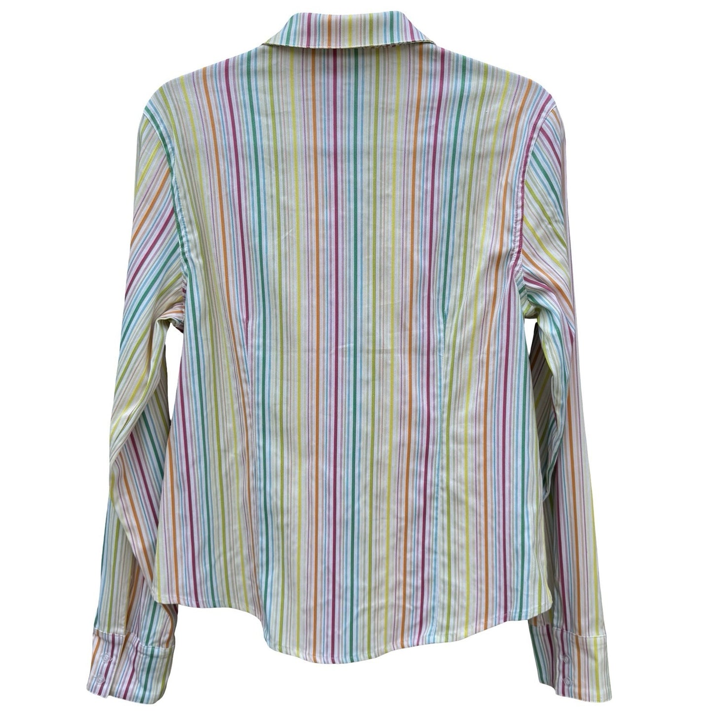 Fashion Instinct Womens Multicolor Striped Button Down Shirt KP-305 New Size M