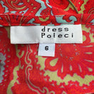 Switch Poleci Vintage Y2K Paisley 100% Silk Ruffle Midi Dress Feminine Garden Party 6 2 image