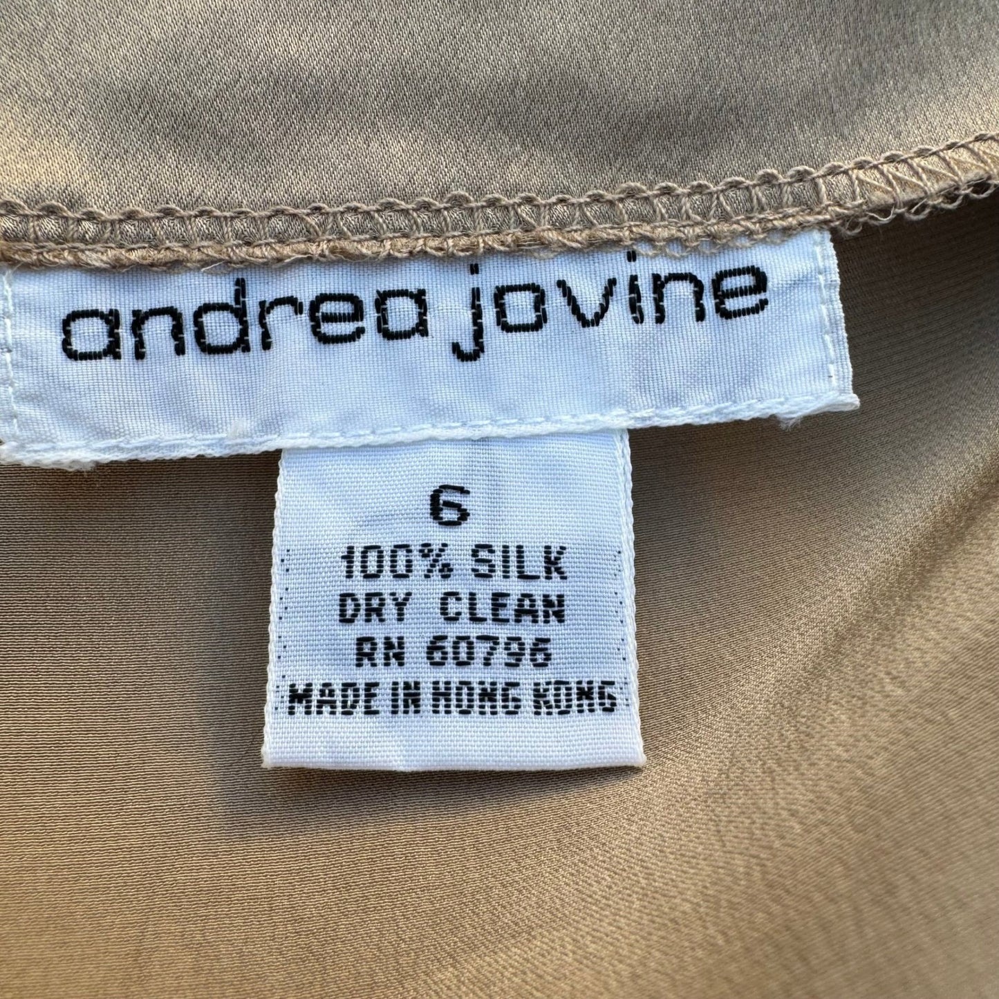 Andrea Jovine Vintage 90s Y2K Womens Bronze Gold Ombre Silk Camisole Tank Top 6
