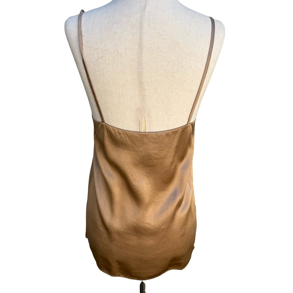 Andrea Jovine Vintage 90s Y2K Womens Bronze Gold Ombre Silk Camisole Tank Top 6