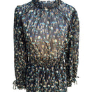 Switch Zara Cottagecore Whimsigoth Boho Dark Floral Smocked Mock Neck Romper Black S 3 image