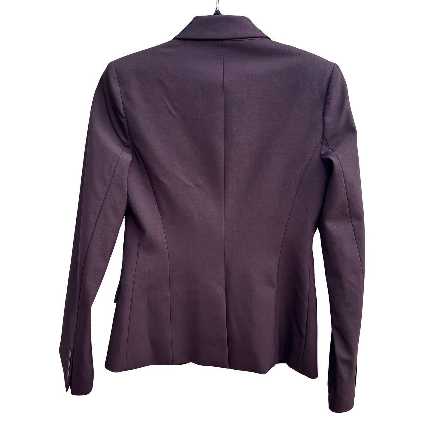 Theory Quiet Luxury Minimalist Old Money Wool Blend Tailored Blazer Brown Women