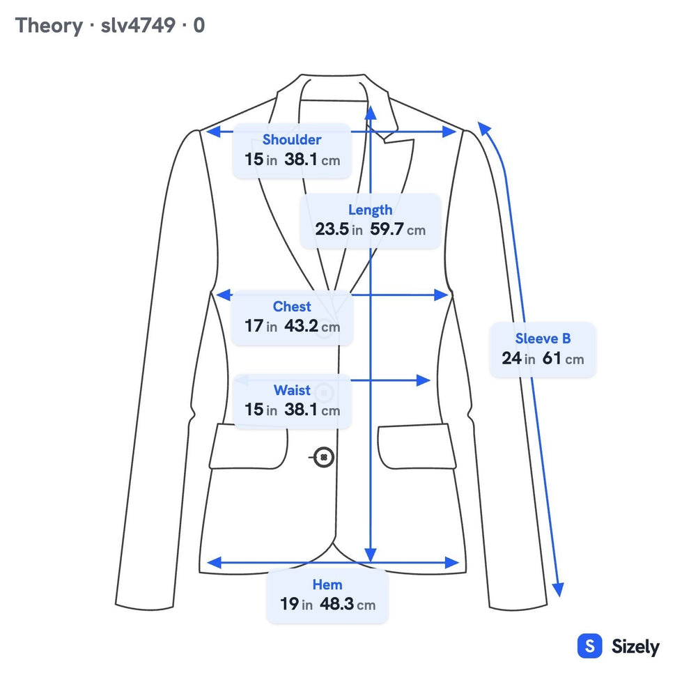 Theory Quiet Luxury Minimalist Old Money Wool Blend Tailored Blazer Brown Women