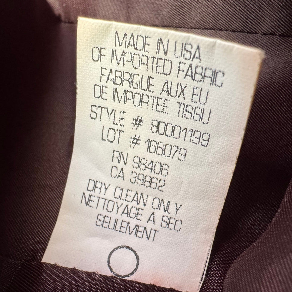Theory Quiet Luxury Minimalist Old Money Wool Blend Tailored Blazer Brown Women