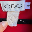 Switch CDC Vintage Y2K Womens Red Floral Sleeveless Bias Cut Ruffle Hem Dress Scarf 6 2 image