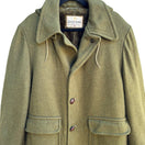Switch Zero King Vintage 70s Wool Faux Fur Lined Hooded Military Field Coat Green Mens 3 image