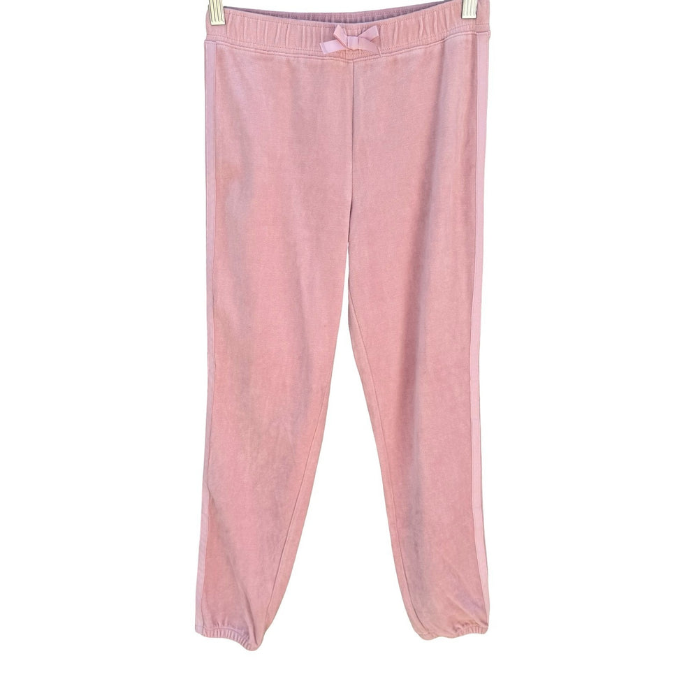 The Childrens Place Girls Pink Velour Joggers Serene Blush Size L 10/12 NEW