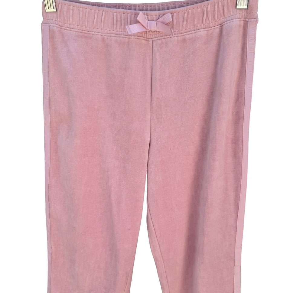 The Childrens Place Girls Pink Velour Joggers Serene Blush Size L 10/12 NEW