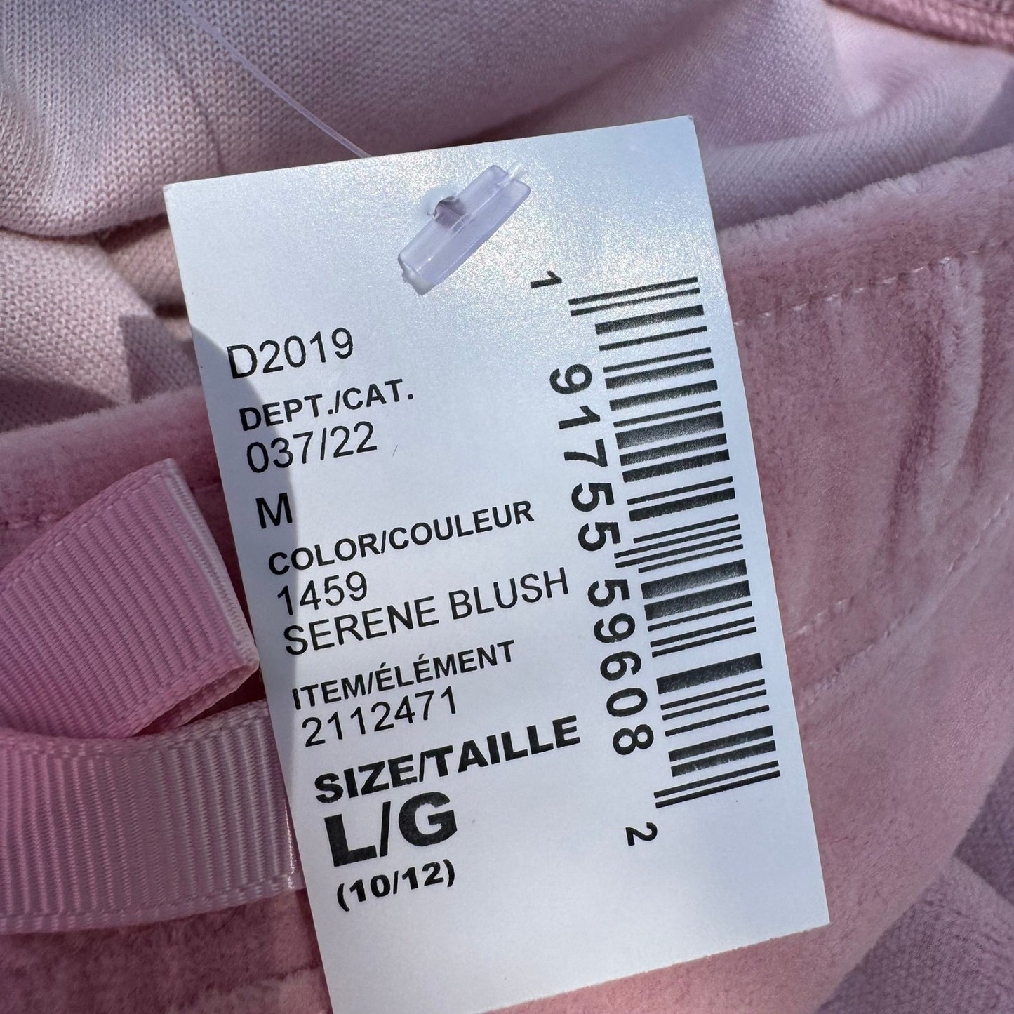 The Childrens Place Girls Pink Velour Joggers Serene Blush Size L 10/12 NEW