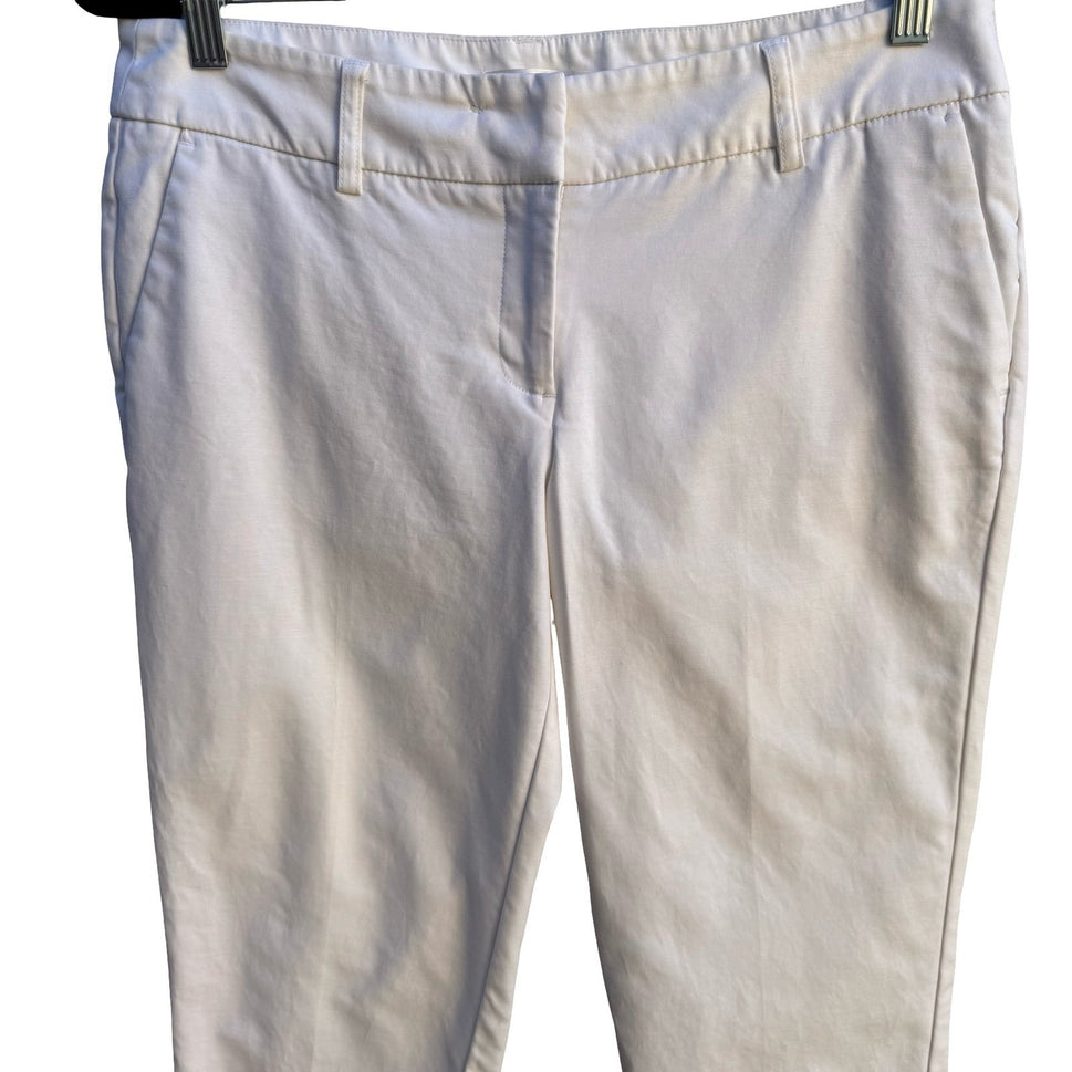 Kenar Preppy Minimalist Nautical Clean Girl Cuffed Ankle Cropped Dress Pants L