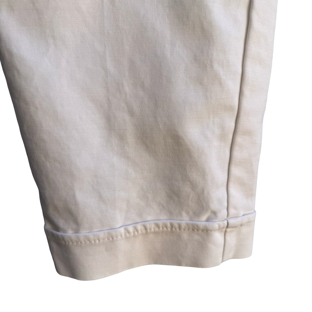 Kenar Preppy Minimalist Nautical Clean Girl Cuffed Ankle Cropped Dress Pants L