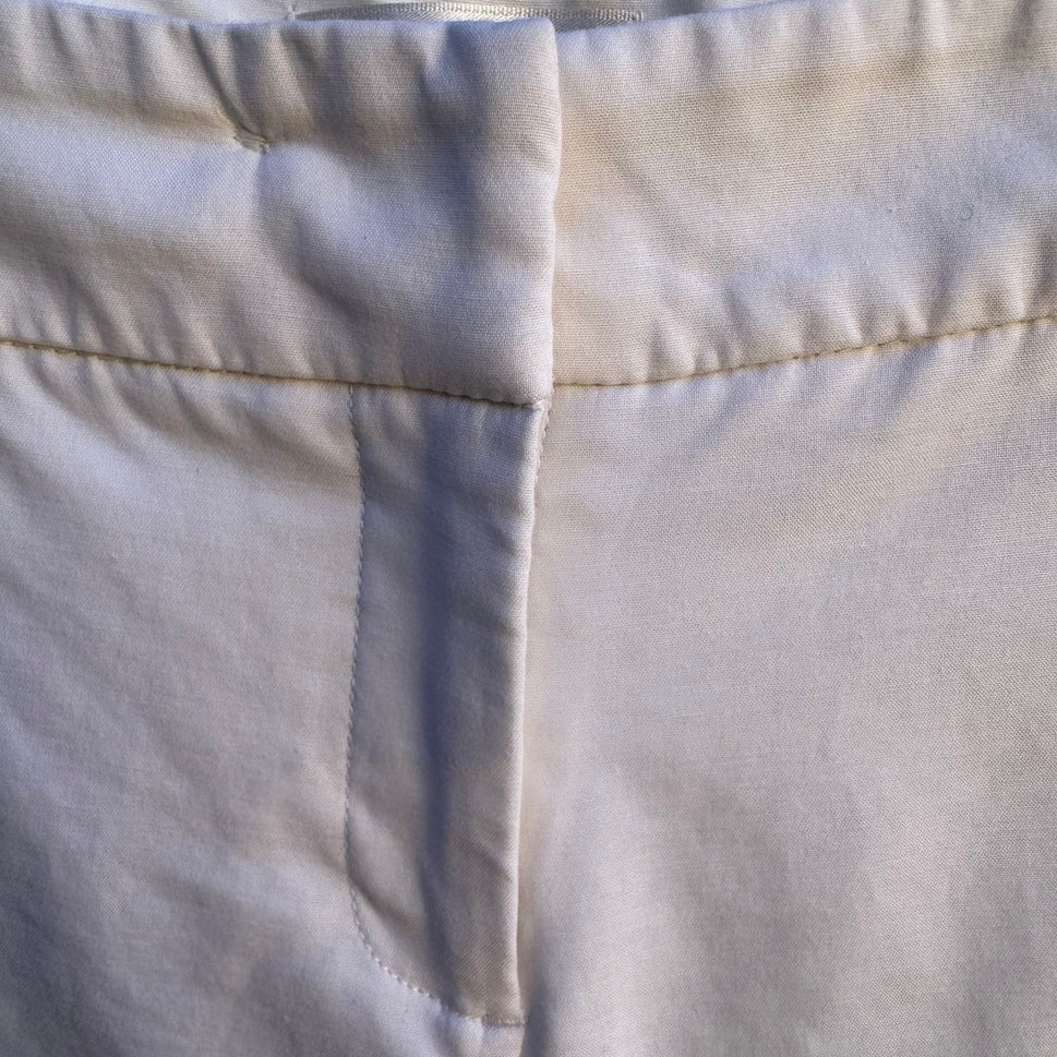Kenar Preppy Minimalist Nautical Clean Girl Cuffed Ankle Cropped Dress Pants L