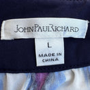 Switch John Paul Richard Boho Art Deco Blue Ikat Diamond Print Sleeveless Midi Dress L 2 image